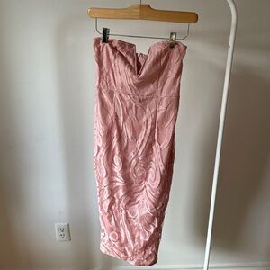 Pretty little thing pink lace strapless dress